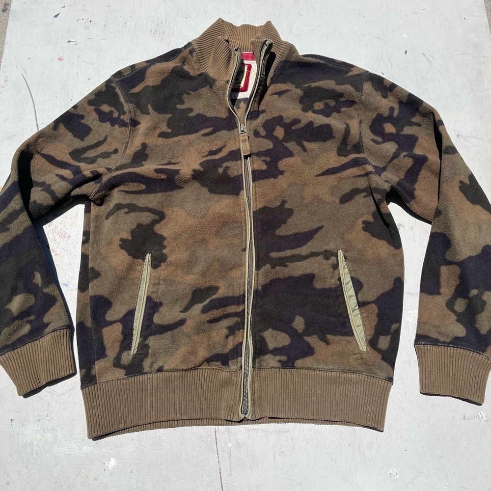 Men's Old Navy Sweatshirt Camo M Full Zip Streetwear Woodland Modern City War